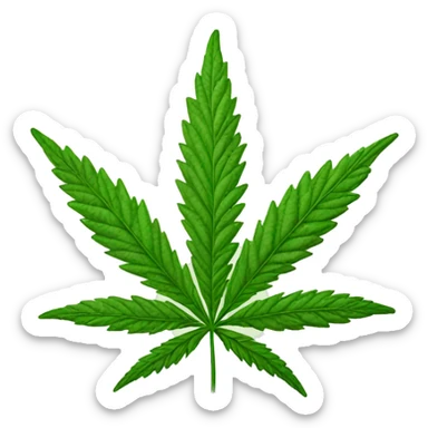 Marijuana leaf ￼ sticker