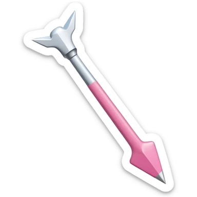 fleche directionelle blache sur fond de couleur rose   sticker