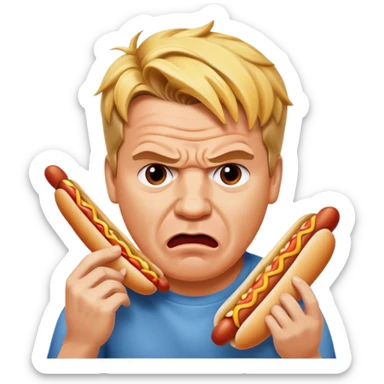 Godon ramsay eats hotdog sticker