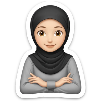 Hijabi girl sitting sticker