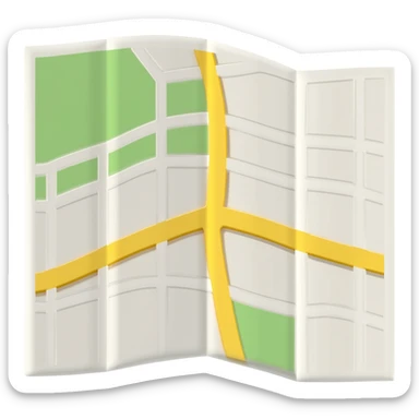 White paper 3d Google maps sticker