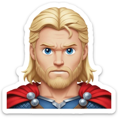 Thor Norse god of thunder with red cape sticker