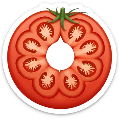 circle slice tomato sticker