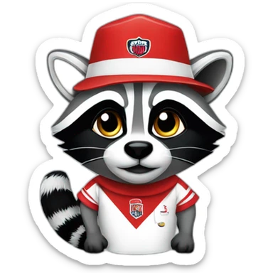 racoon cheff with River Plate T-shirt sticker