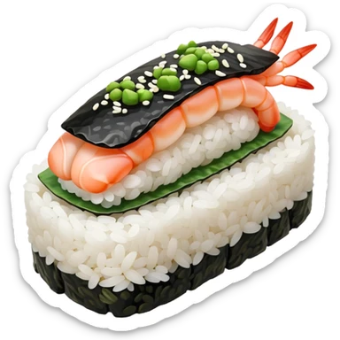 Shrimp sushi sticker