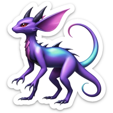 Shiny Salandit-Noivern-Espeon-Hybrid (Full body) sticker