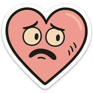 pink sticker bold lines heart sticker