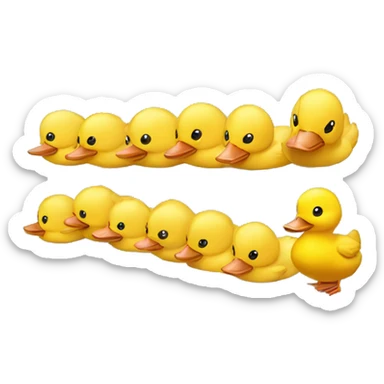 A claw machine full of ducks are cheese  sticker