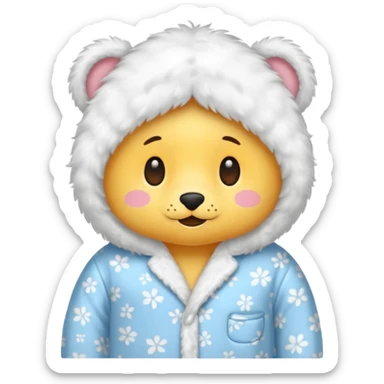 fluffy pyjamas sticker