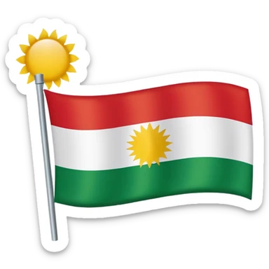 Kurdistan flag sticker