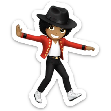 Michael Jackson de cuerpo entero bailando sticker