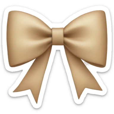 Beige bow sticker