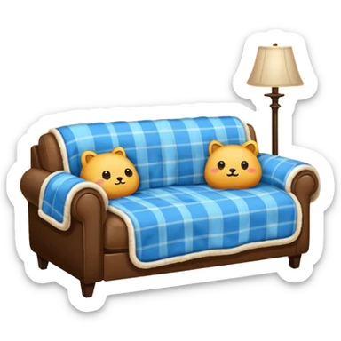 cozy blanket couch fort sticker