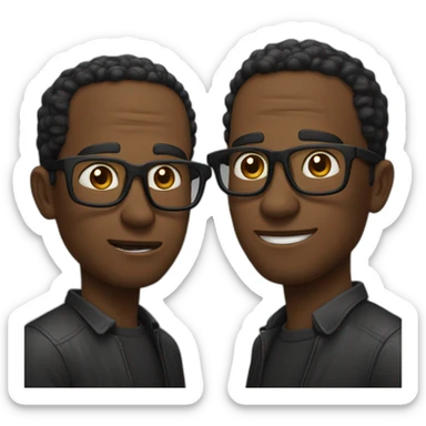 2 hommes noirs qui se serrent la main sticker