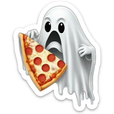 ghost-eating-a-piece-of-pizza sticker