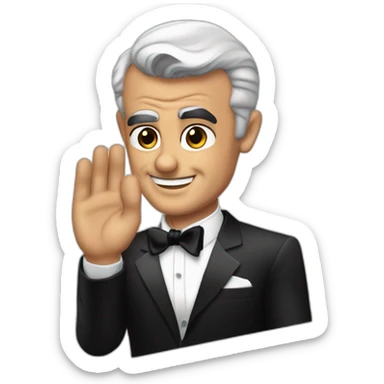 Sean connery young as james bond waving sticker