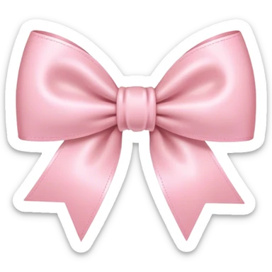light pink bow on light pink bow sticker