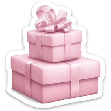 Light pink Christmas gifts under a white Christmas tree  sticker