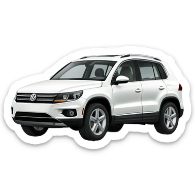 White Volkswagen Tiguan  sticker