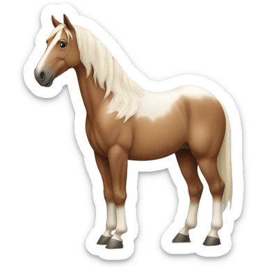 Horse with ￼a top and pants sticker