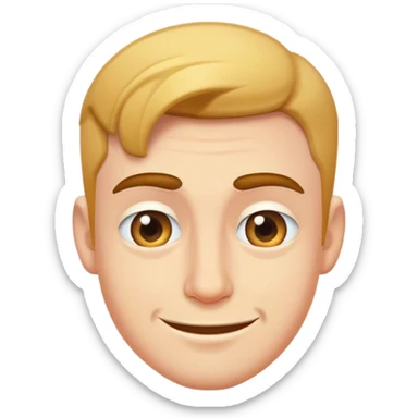 Awkward smirking guy sticker