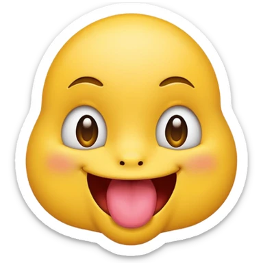 silly emoji smirking face with tongue out flared  nostril sticker