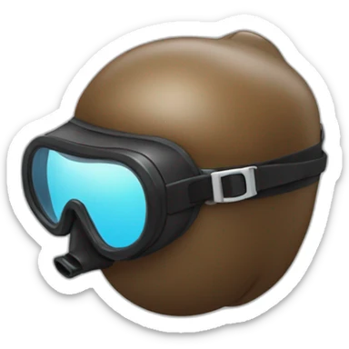 poop dive snorkling sticker