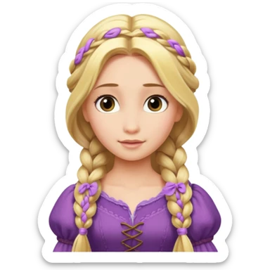 emote rapunzel di kepang  sticker