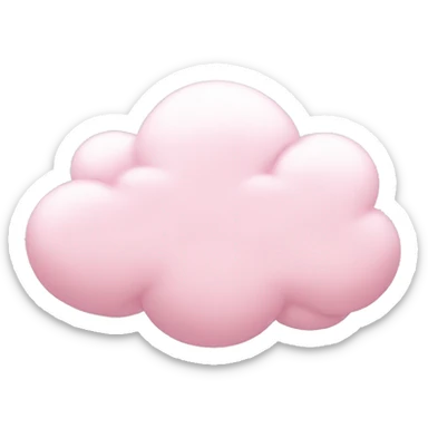 pastel pink cloud sticker