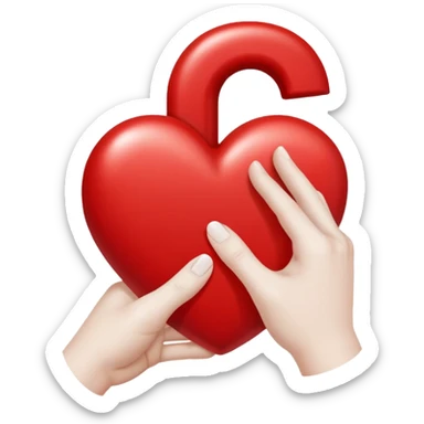 I want hand heart inside it d to be there sticker