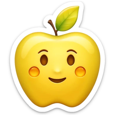 A 3D Apple-style emoji of a single jagged burst shape in bright yellow with smooth shading and subtle shadow sticker
