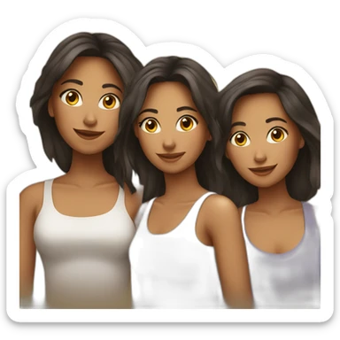 3 latin female friends sticker