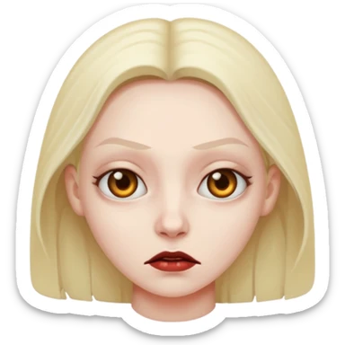 Evil expression sticker