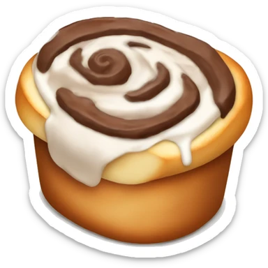 Cinnamon roll with hot chocolate sticker