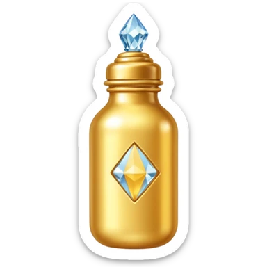 Biberón dorado con diamantes 🍼con ese biberón  de bebe  solo el biberón sticker