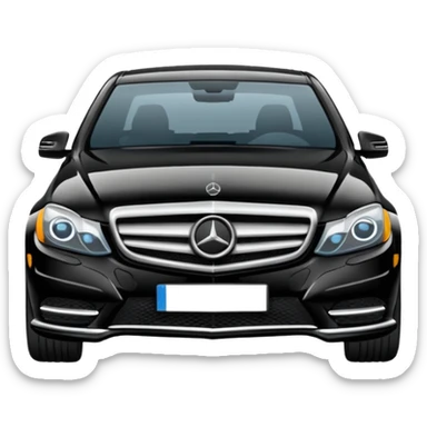 Crée-moi une voiture noire, berline, très classe Mercedes classe C. sticker