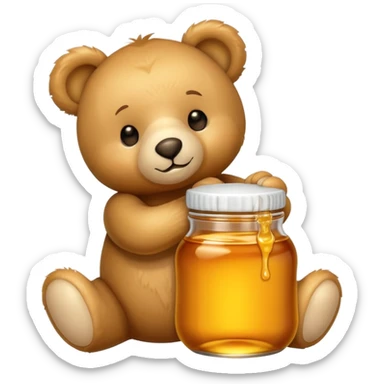 I love you more than pooh loves honey  sticker