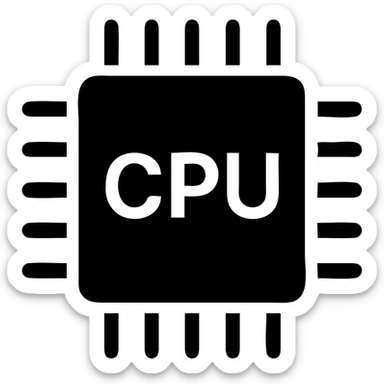 A detailed illustration of a CPU sticker