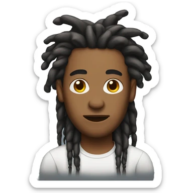 Man with dreadlocks  sticker
