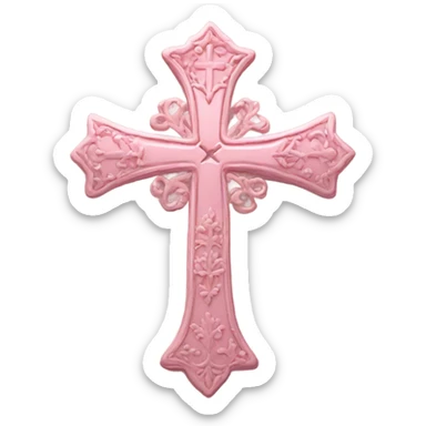 Croix rose sticker