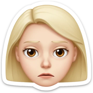 Annoyed face with rolling eyes  sticker