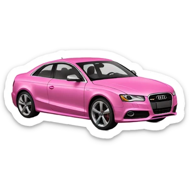 Pink audi sticker