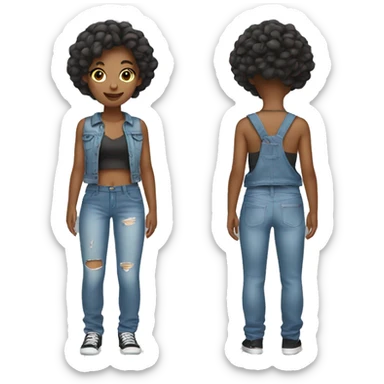 Girl in streat wear  sticker