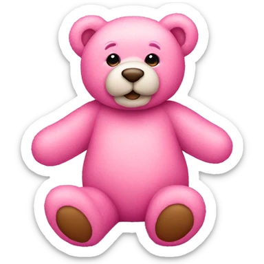 pink teddy bear sticker