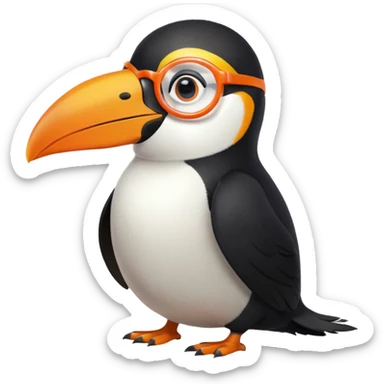 Fluriflura is a bird-like creature, most commonly described as resembling a toucan with circular orange glasses. Although, the translation states it's a penguin in the desert that goes "blah blah blah," so this implies that it's a penguin-toucan hybrid. sticker