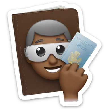 Person holding passport sticker
