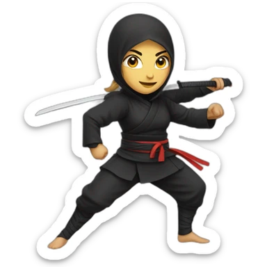 turkish ninja girl sticker