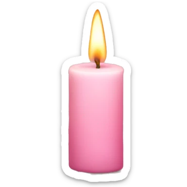 light pink candle sticker