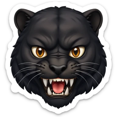 cara de una pantera enojada animal sticker