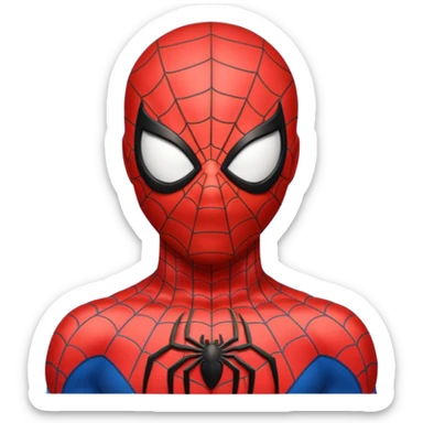spiderman and make background dark red sticker